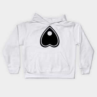 Allover Planchette Pattern - Black on Gray Kids Hoodie